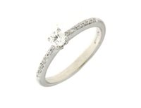 Anello Mirco Visconti Donna solitario con contorno in Oro bianco Diamante U99/40 - U99/40